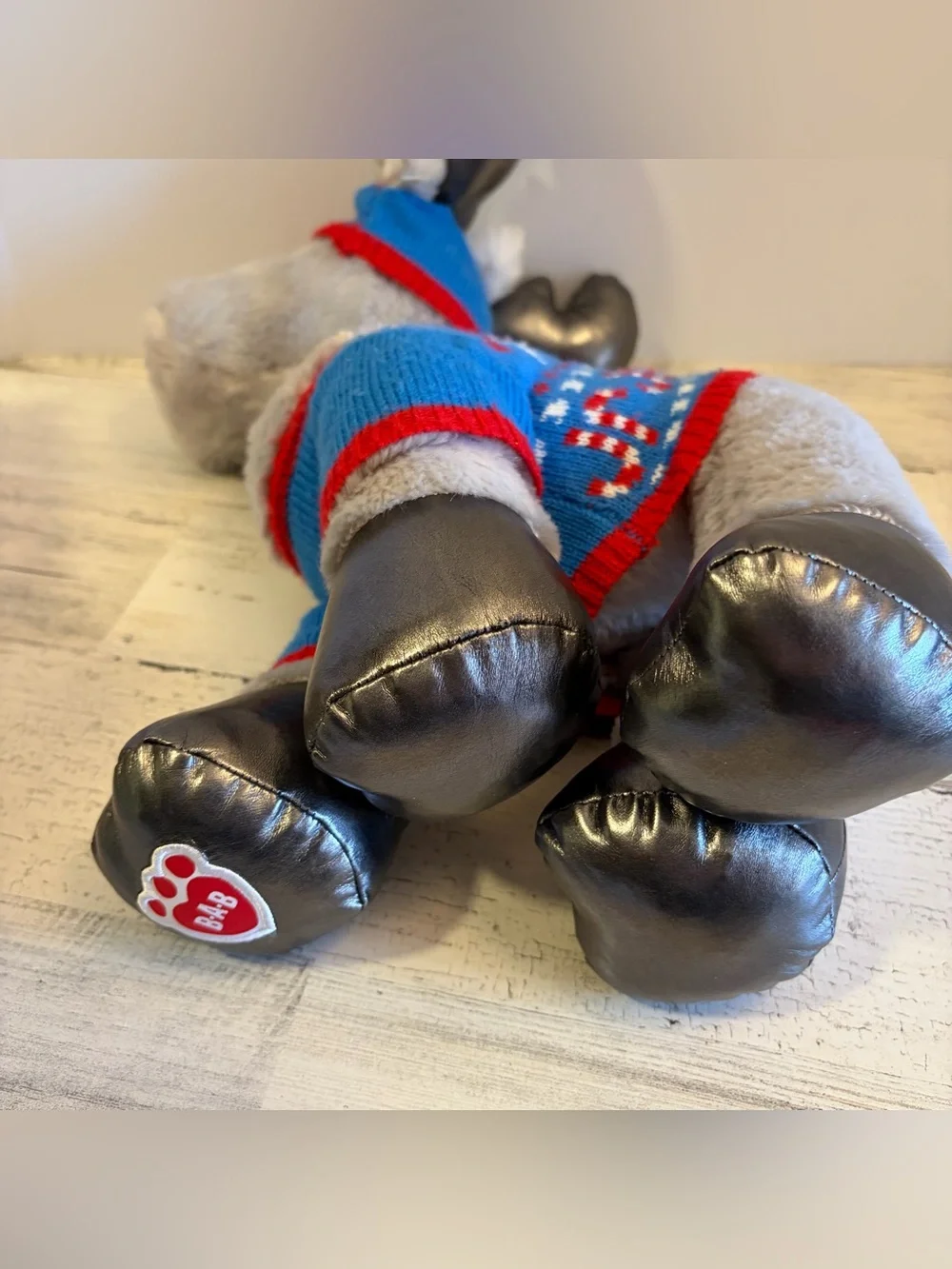 Build a Bear Silver Snow Reindeer Plush Christmas